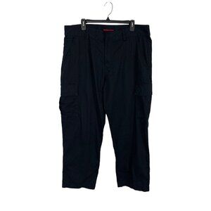 Tesla Pants Men 40x30 Black Slim Fit Casual Streetwear Workwear Modern